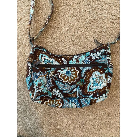 Vera Bradley Libby Java Blue Retired Print Adjustable Shoulder Crossbody Bag - Picture 4 of 5